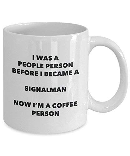 Signalman Coffee Person Mug - Funny Tea Cocoa Cup - Birthday Christmas Coffee Lover Cute Gag Gifts Idea