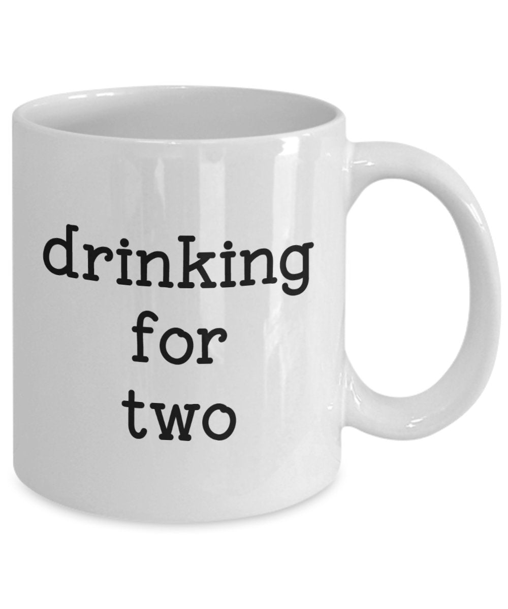Were Having A Baby Mug - Drinking For Two - Funny Tea Hot Cocoa Coffee Cup - Novelty Birthday Christmas Anniversary Gag Gifts Idea