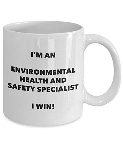 I' m An ambientale salute e sicurezza Specialist tazza i Win – Funny Coffee Cup – Birthday Christmas Gifts idea 15oz Infradito colorati estivi, con finte perline