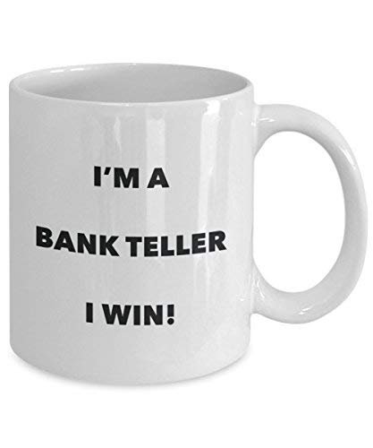 banque Teller Mug I Win. – Funny Tasse à café – Fantaisie anniversaire Idée de Gag cadeaux de Noël 15oz blanc