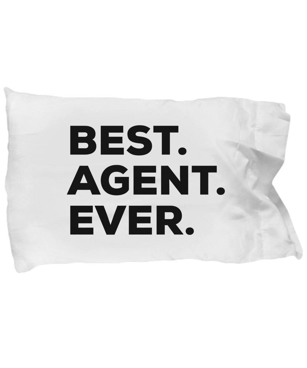 SpreadPassion Agent Pillow Case - Best Agent Ever - Funny Gift For Agents