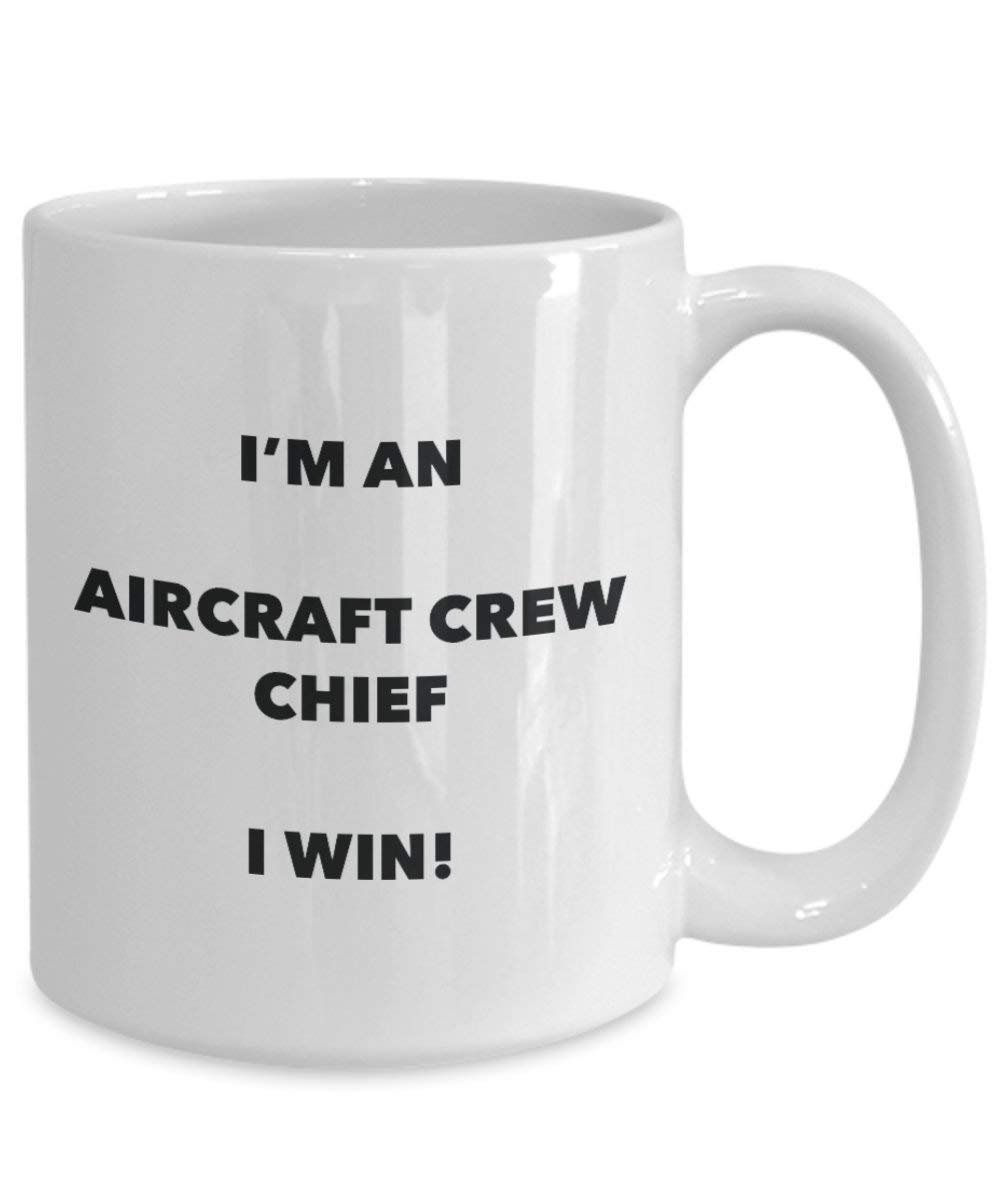 Aircraft Chef d'équipe Mug – Je suis d'un avion Chef d'équipe I Win. – Funny Tasse à café – Fantaisie anniversaire Idée de Gag cadeaux de Noël 11oz blanc