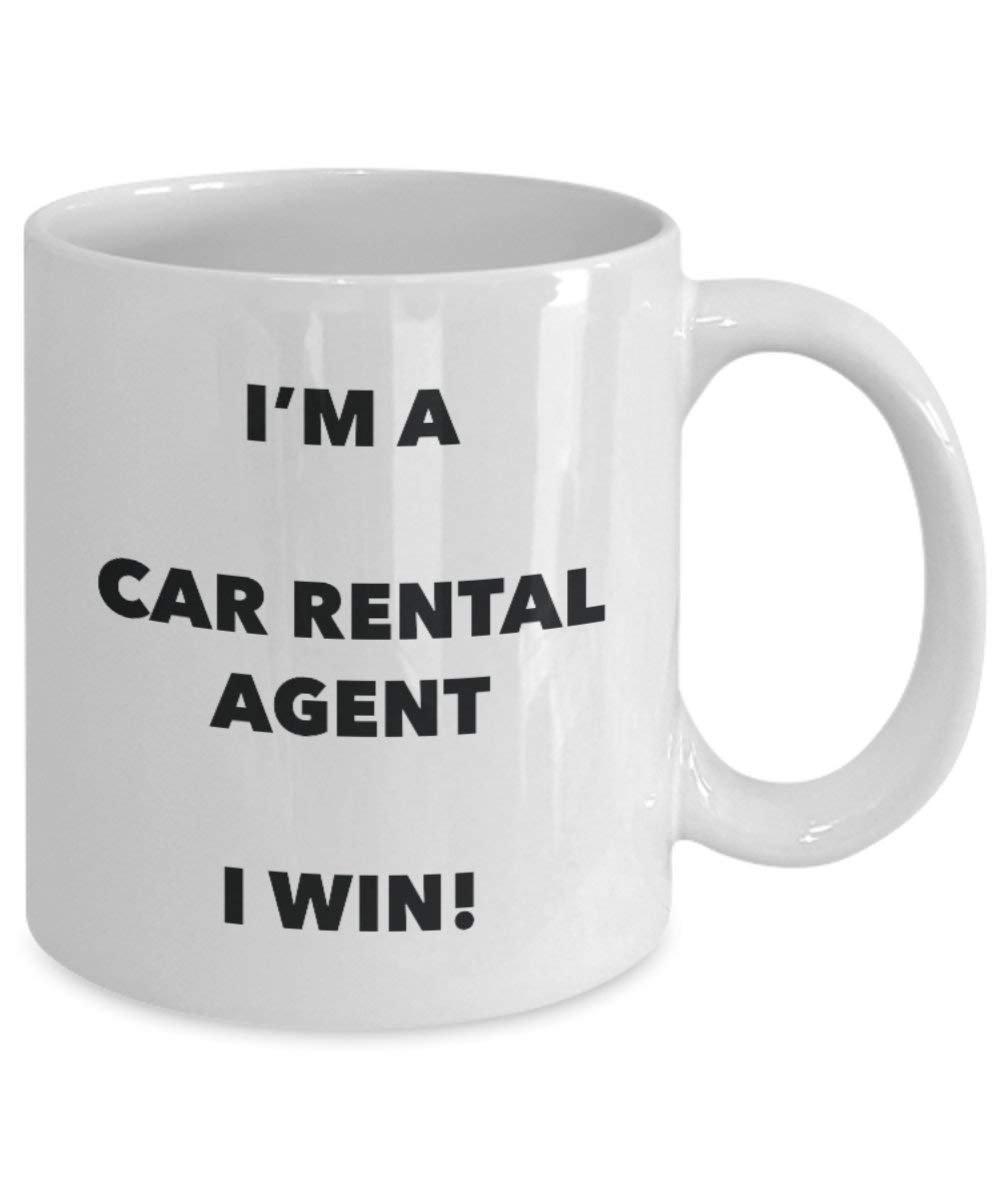 voitures de Location Agent Mug – Je suis un Agent de voitures de Location I Win. – Funny Tasse à café – Fantaisie anniversaire Idée de Gag cadeaux de Noël 15oz blanc