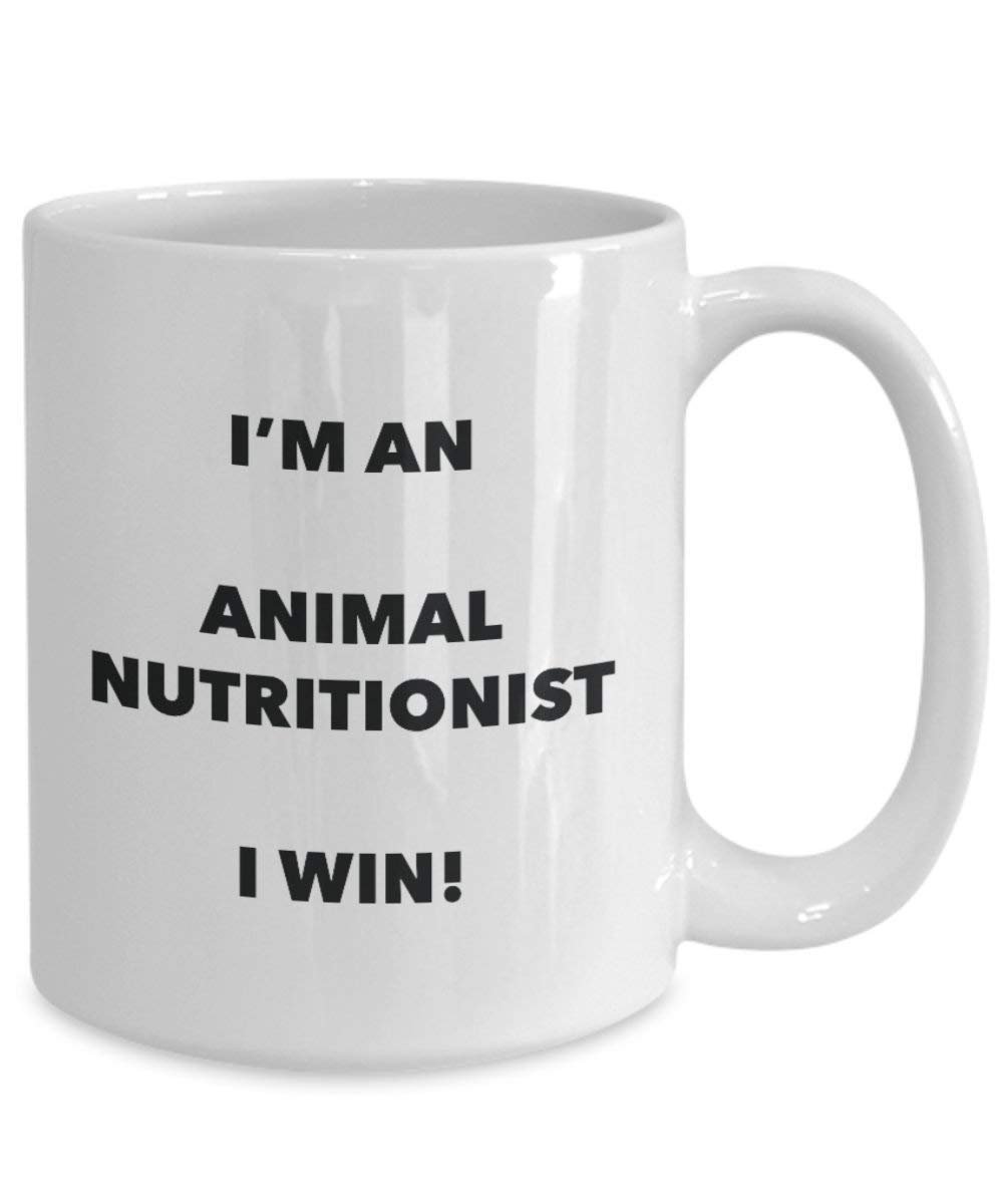 Animal Nutritionist mug – I' m An Animal Nutritionist i Win. – Funny Coffee Cup – novelty Birthday Christmas GAG regalo idea 11oz Infradito colorati estivi, con finte perline
