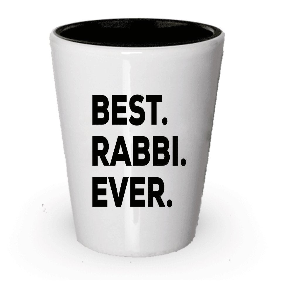Rabbiner-Geschenke – Geschenk für Rabbis – Best Rabbiner Ever Shot Glas – Neuheit Geschenkidee – Resident Advisor – Funny – Für ein Geschenk Neuheit Idee – hinzufügen zu Geschenk Tüte Korb Box Set – Geburtstag oder Weihnachtsgeschenk (1)