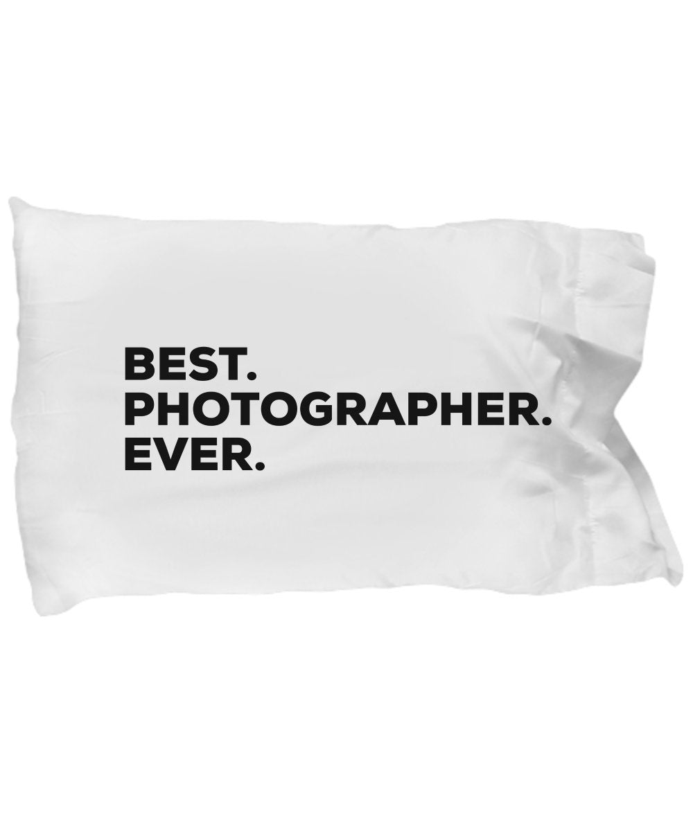 SpreadPassion Photographer Pillow Case -Best Photographer Ever - Photographer Gifts - For Women Men - Funny Present Ideas - Birthday Christmas Cool Wedding Fun - Y