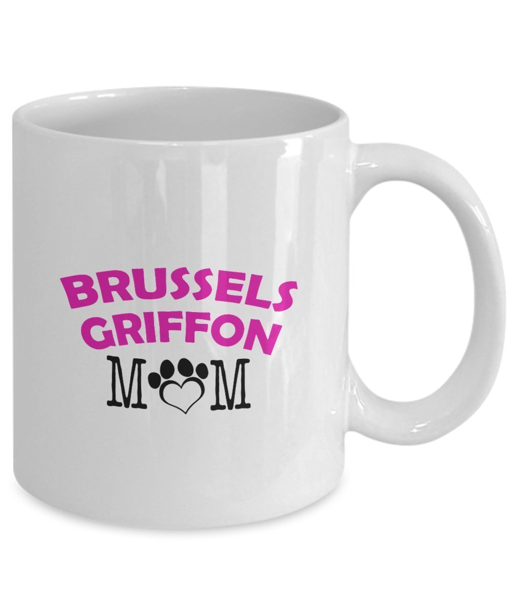 Funny Brussels Griffon Couple Mug – Bruxelles Griffon Dad – Bruxelles Griffon Mom – Bruxelles Griffon Lover Gifts – Idée cadeau unique en céramique (Mom)