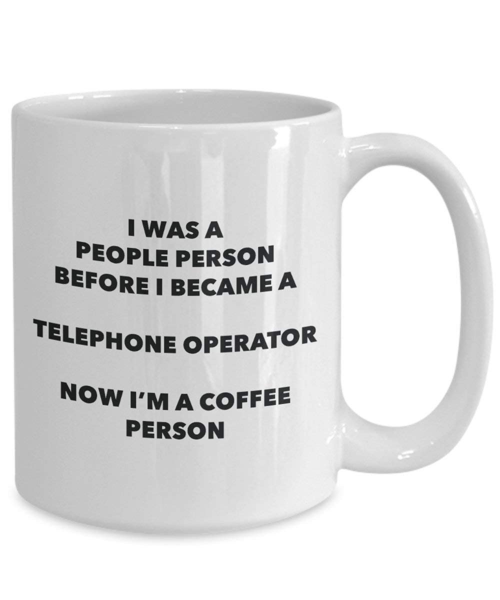 Telefon Operator Kaffee Person Tasse – Funny Tee Kakao-Tasse – Geburtstag Weihnachten Kaffee Lover Cute Gag Geschenke Idee
