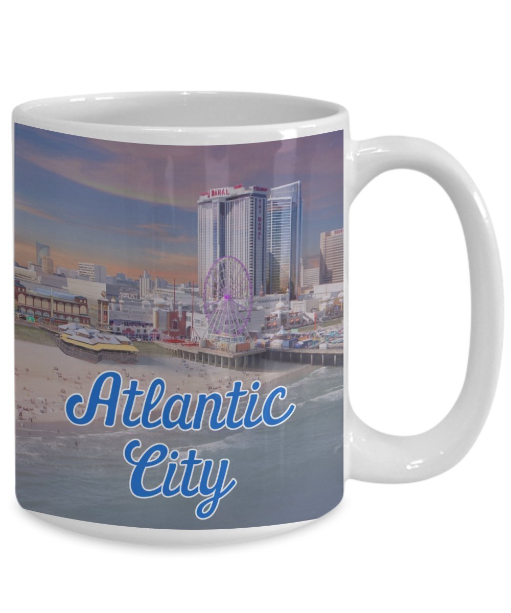 Atlantic City Tasse – Lustige Teetasse für heiße Kakao-Kaffeetasse – Neuheit Geburtstag Weihnachten Jahrestag Gag Geschenkidee