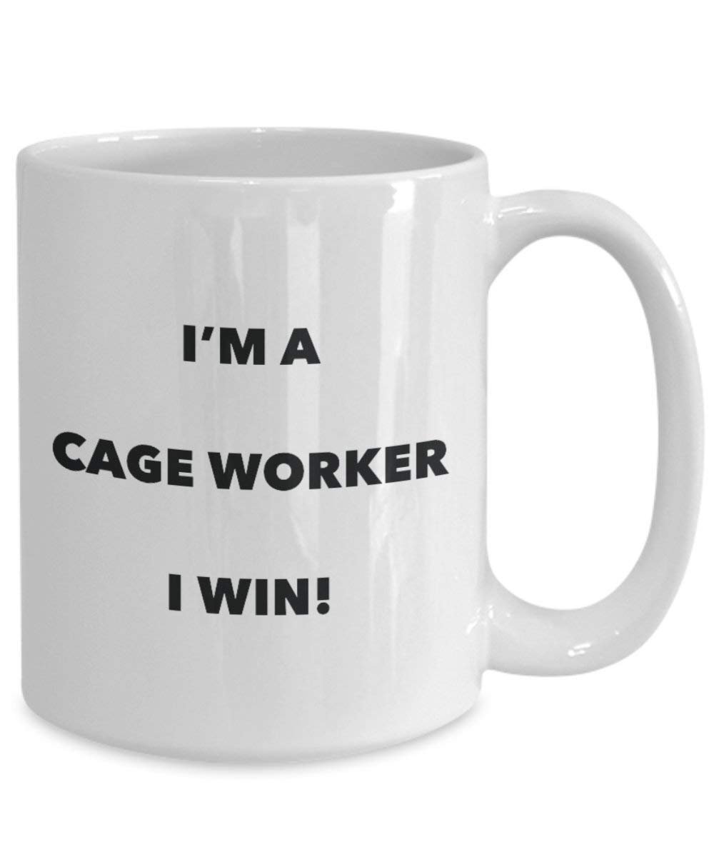 Käfig Worker Tasse – I 'm a Käfig Worker I Win. – Funny Kaffeetasse – Neuheit Geburtstag Weihnachten Gag Geschenke Idee