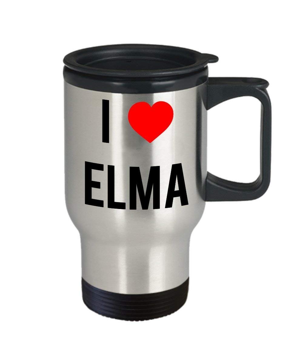 I Love Elma Travel mug – Funny Tea Hot Cocoa Coffee Insultato tumbler – Novità idea regalo di compleanno