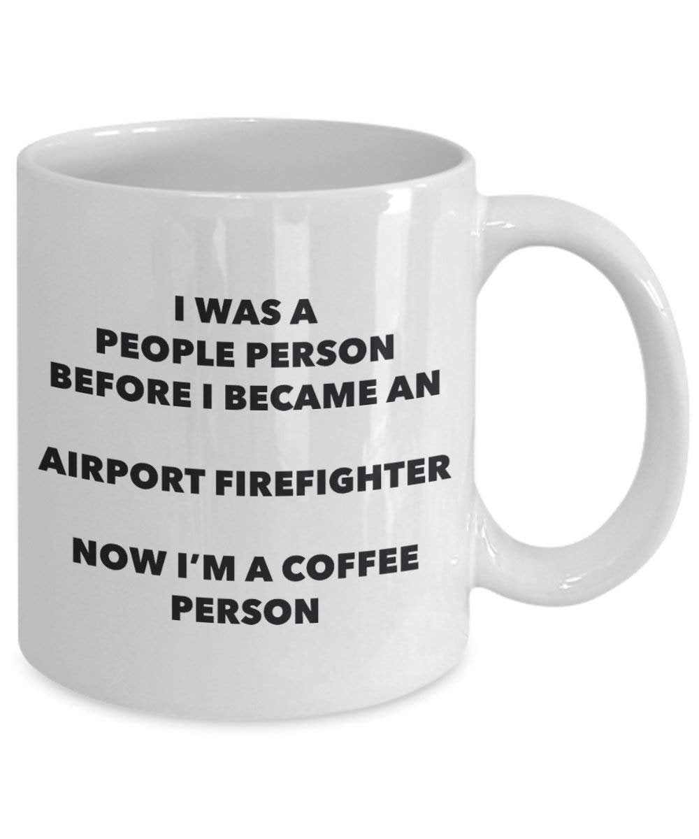 aéroport Pompier personne à café Mug Tasse à thé de cacao – rigolo – Anniversaire de Noël amateur de café mignon Gag Gifts Idée 15oz blanc