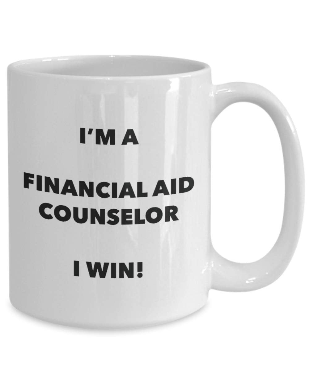 Sono un aiuto finanziario Counselor tazza i Win – Funny Coffee Cup – novelty Birthday Christmas GAG regalo idea