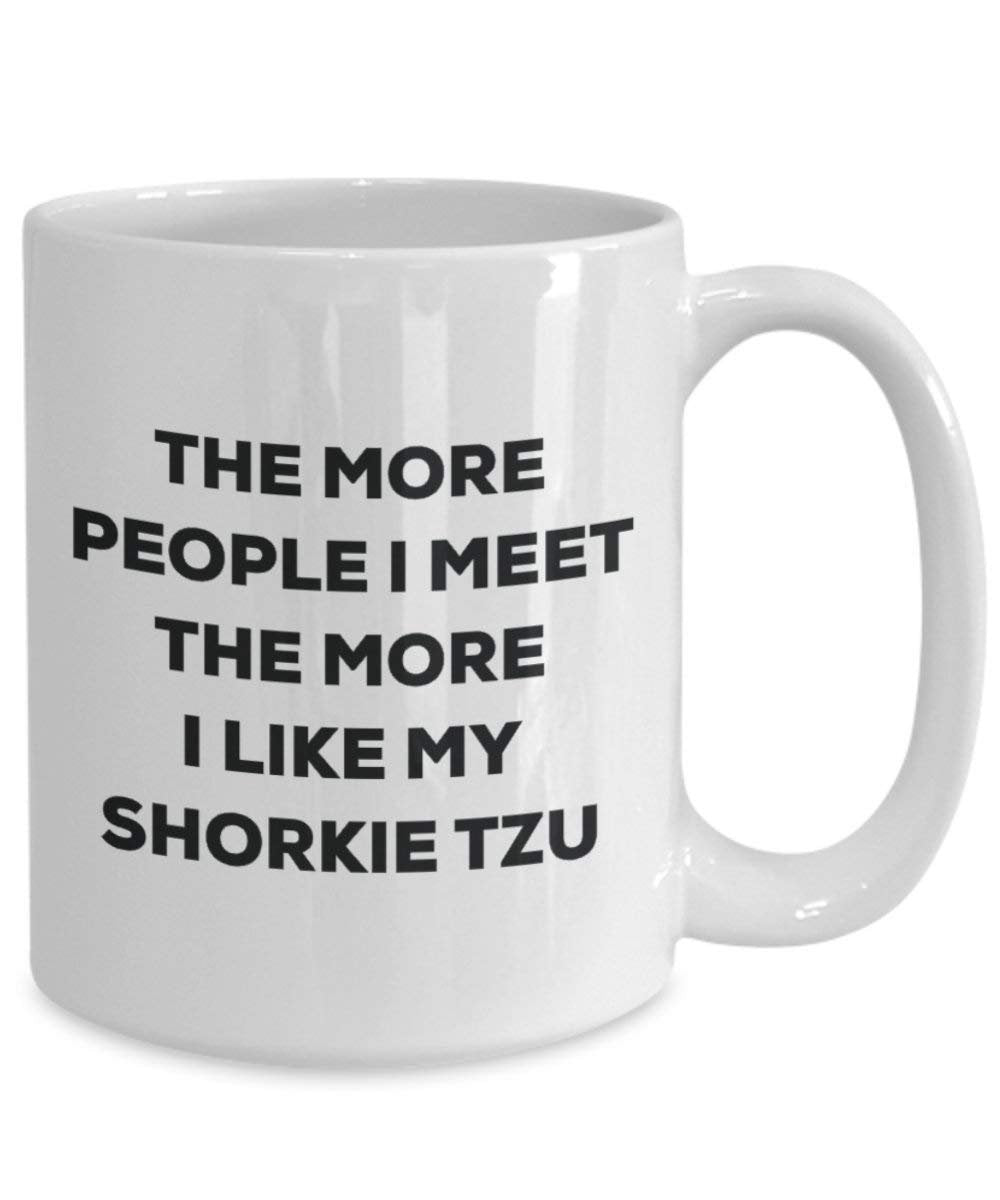 The more people i meet the more i Like My Shorkie Tzu mug – Funny Coffee Cup – Christmas Dog Lover cute GAG regalo idea 15oz Infradito colorati estivi, con finte perline