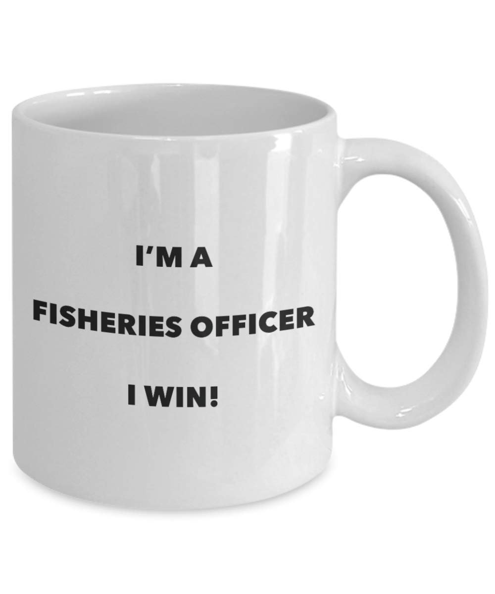 I' m A pesca Officer tazza i Win – Funny Coffee Cup – novelty Birthday Christmas GAG regalo idea