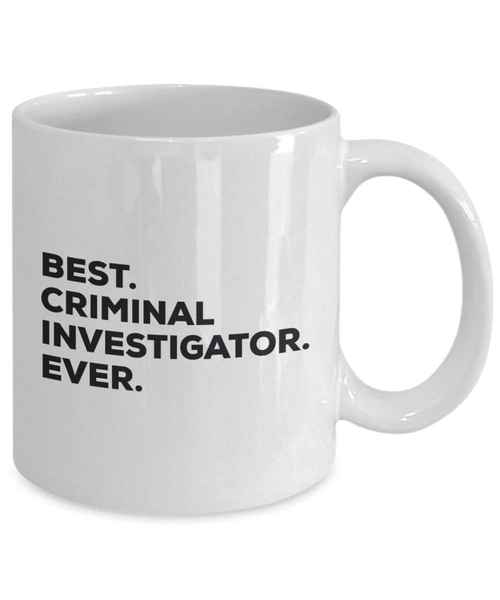 Meilleur criminel Investigator jamais Mug rigolo – Tasse à café – Thank You Appréciation pour Noël Anniversaire Vacances Cadeau unique idées 15oz blanc