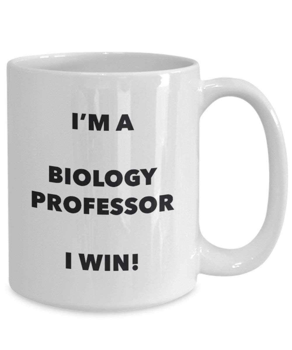 Biologie Professor Tasse – I 'm a Biologie Professor I Win. – Funny Kaffeetasse – Neuheit Geburtstag Weihnachten Gag Geschenke Idee 11oz weiß