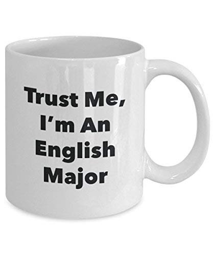 Trust Me, I'm An English principaux Mug rigolo – Tasse à café – Cute Graduation Gag Gifts idées pour vos amis et Camarades de classe 15oz blanc