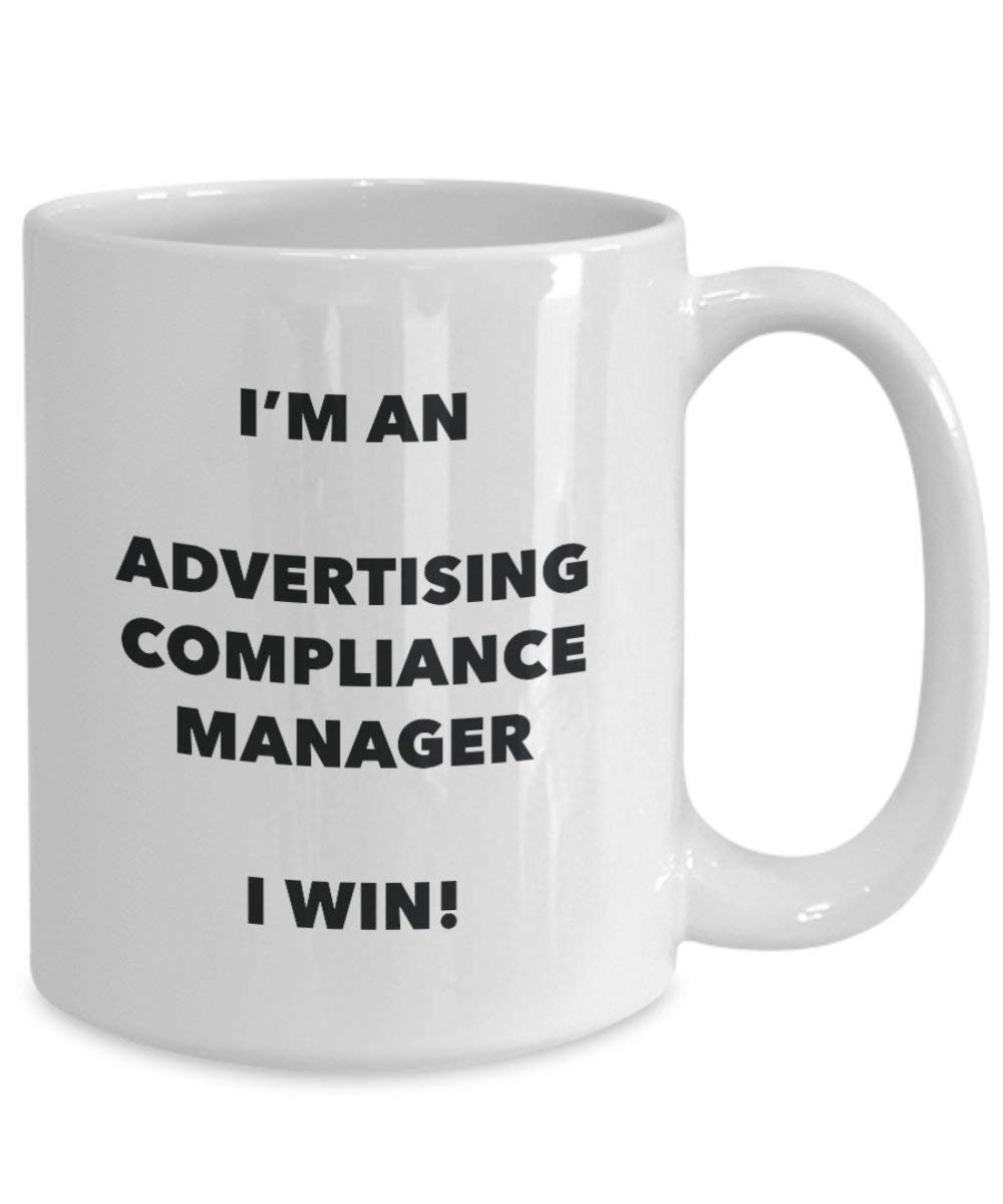 Werbung Compliance Manager Tasse – Ich bin ein Werbung Compliance Manager I Win. – Funny Kaffeetasse – Neuheit Geburtstag Weihnachten Gag Geschenke Idee 11oz weiß