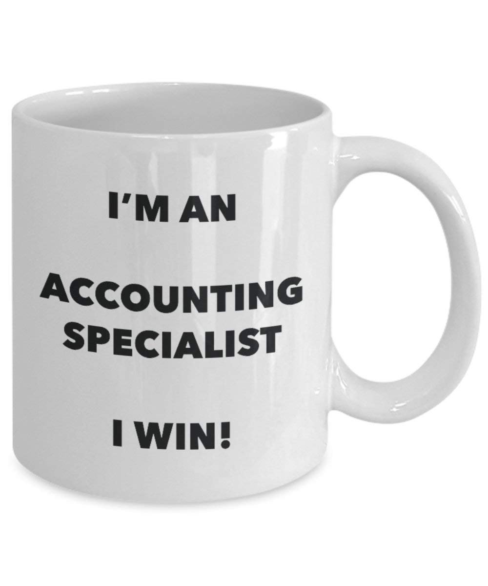 ACCOUNTING Specialist Tasse – Ich bin ein Accounting Specialist I Win. – Funny Kaffeetasse – Neuheit Geburtstag Weihnachten Gag Geschenke Idee 11oz weiß