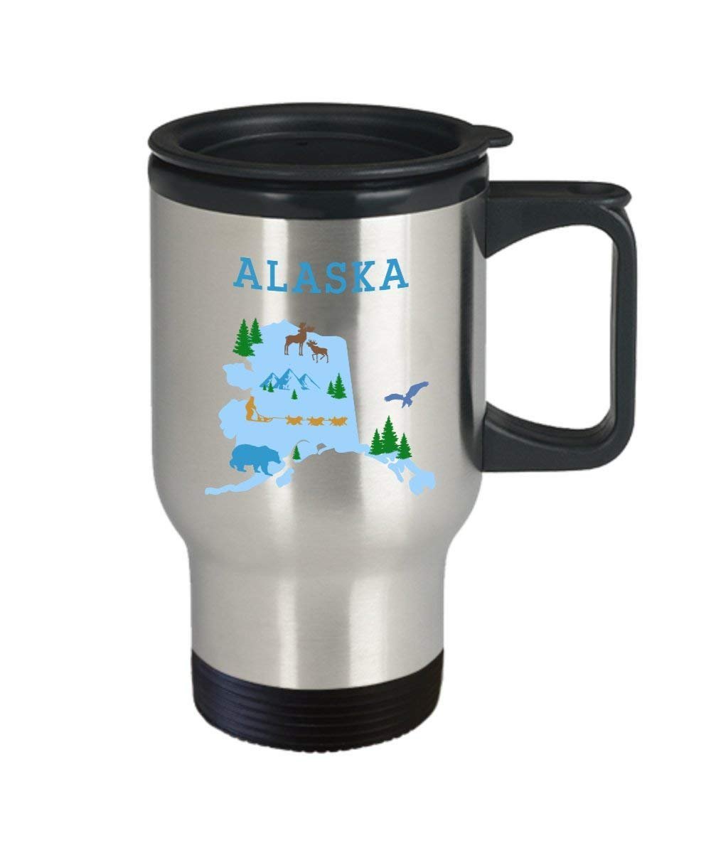 Alaska Travel Mug - Funny Insulated Tumbler - Novelty Birthday Christmas Gag Gifts Idea