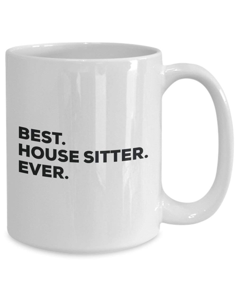 Best House Sitter Ever mug – Funny Coffee Cup – Thank You Appreciation idee regalo per Natale festa di compleanno unico 11oz Infradito colorati estivi, con finte perline