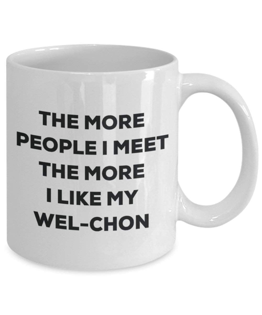 The more people i meet the more i Like My wel-chon mug – Funny Coffee Cup – Christmas Dog Lover cute GAG regalo idea 15oz Infradito colorati estivi, con finte perline