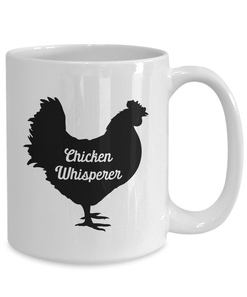 Chicken Whisper Kaffeetasse – Hühnerflüster-Tasse – Lustige Teetasse für heiße Kakao – Neuheit Geburtstag Weihnachten Gag Geschenk Idee