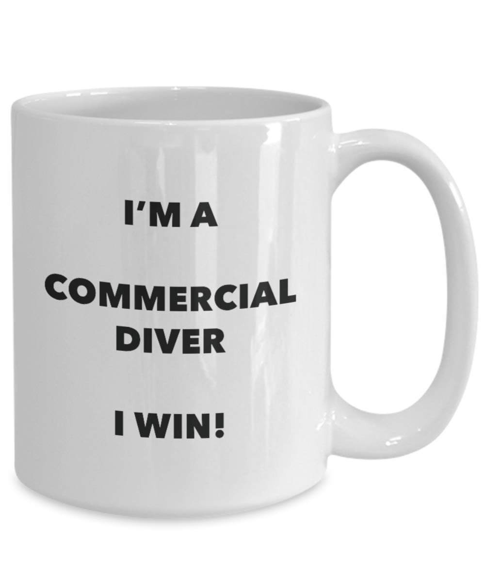 Kommerzieller Diver Tasse – I 'm a Diver I Win. – Funny Kaffeetasse – Neuheit Geburtstag Weihnachten Gag Geschenke Idee 11oz weiß