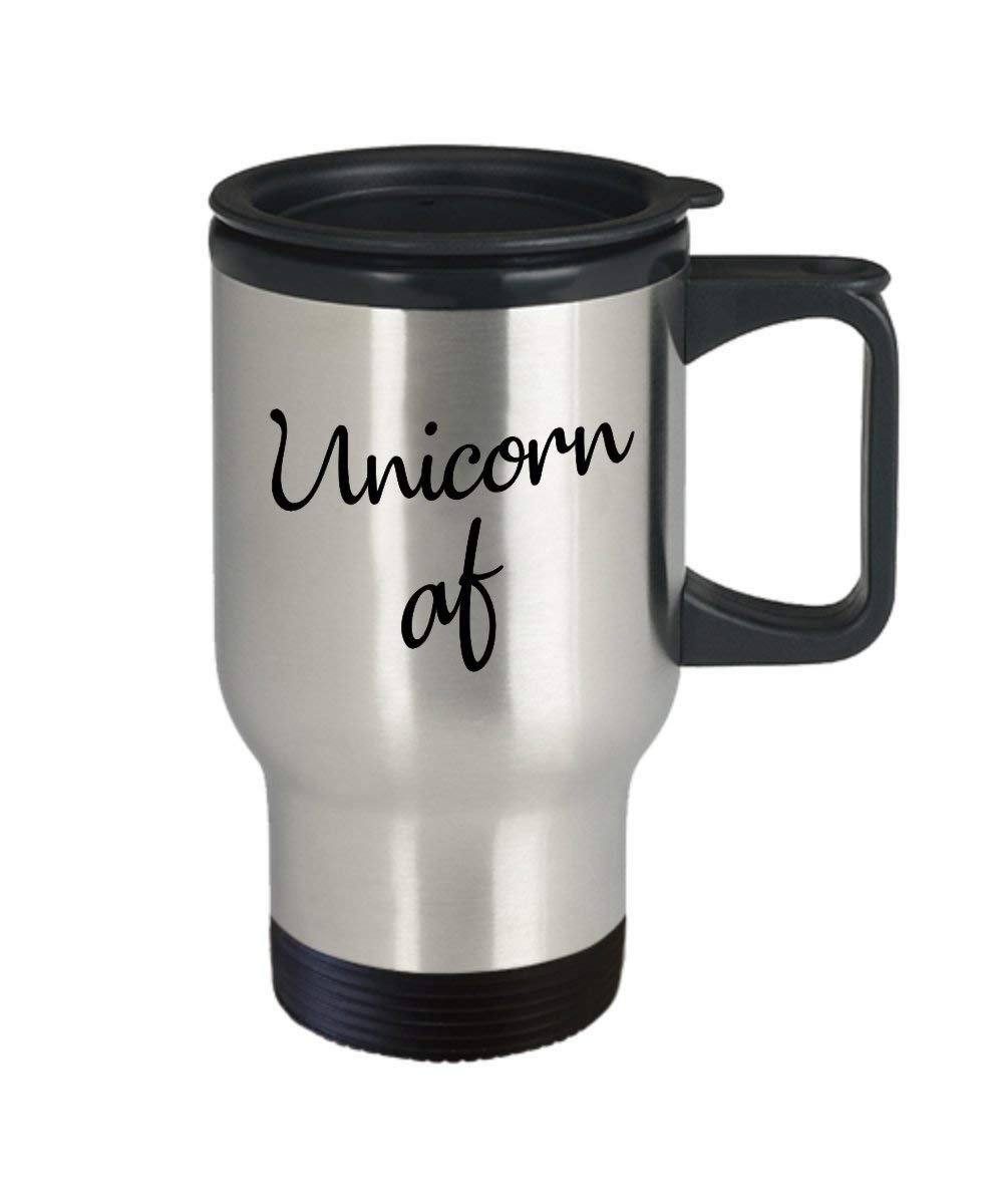 Unicorn AF Travel mug – Funny Tea Hot Cocoa caffè isolato tumbler – Novità idea regalo di compleanno