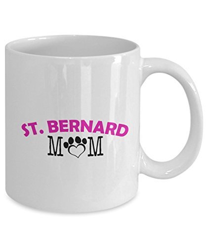 Funny St. Bernard Couple Mug – St. Bernard Dad – St. Bernard Mom – St. Bernard Lover Gifts - Unique Ceramic Gifts Idea (Mom)