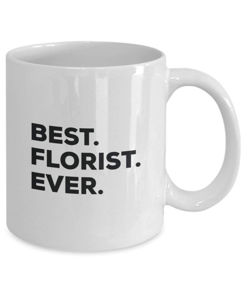 Best fiorista Ever mug – Funny Coffee Cup – Thank You Appreciation idee regalo per Natale festa di compleanno unico 15oz Infradito colorati estivi, con finte perline
