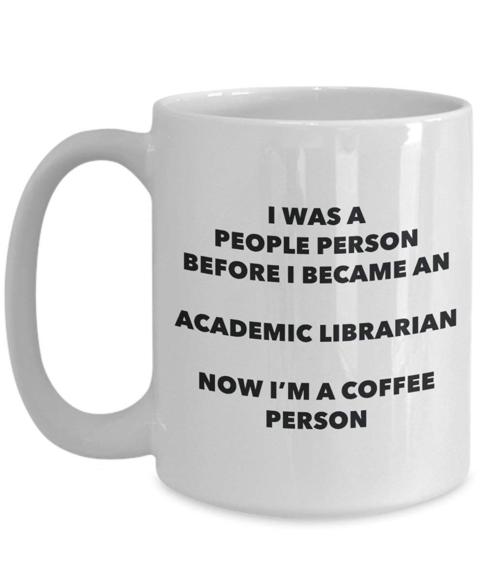 Akademischer Bibliothekar Kaffee Person Tasse – Funny Tee Kakao-Tasse – Geburtstag Weihnachten Kaffee Lover Cute Gag Geschenke Idee