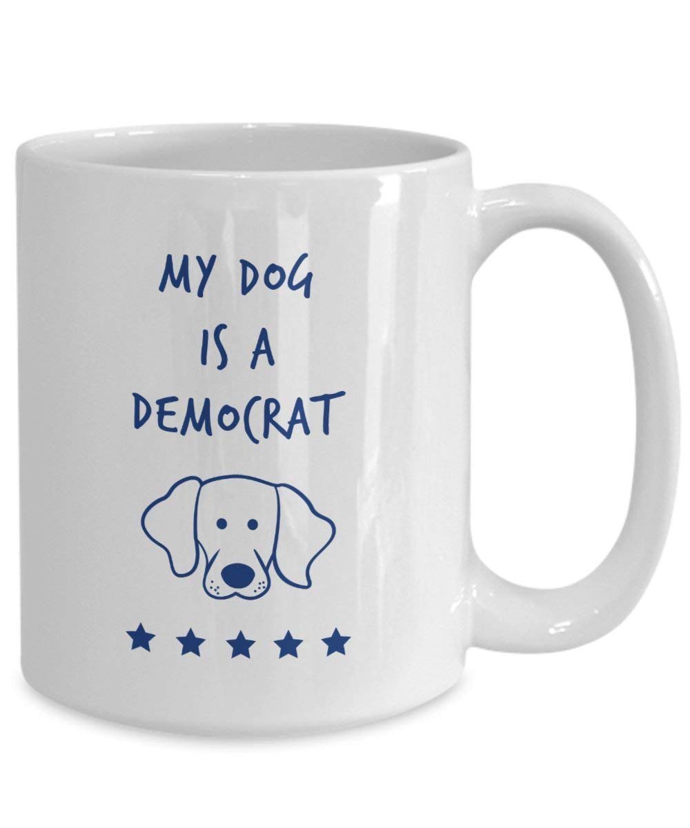 My Dog ist ein Demokrat Tasse – Funny Tee Hot Cocoa Kaffeetasse – Neuheit Geburtstag Weihnachten Jahrestag Gag Geschenke Idee