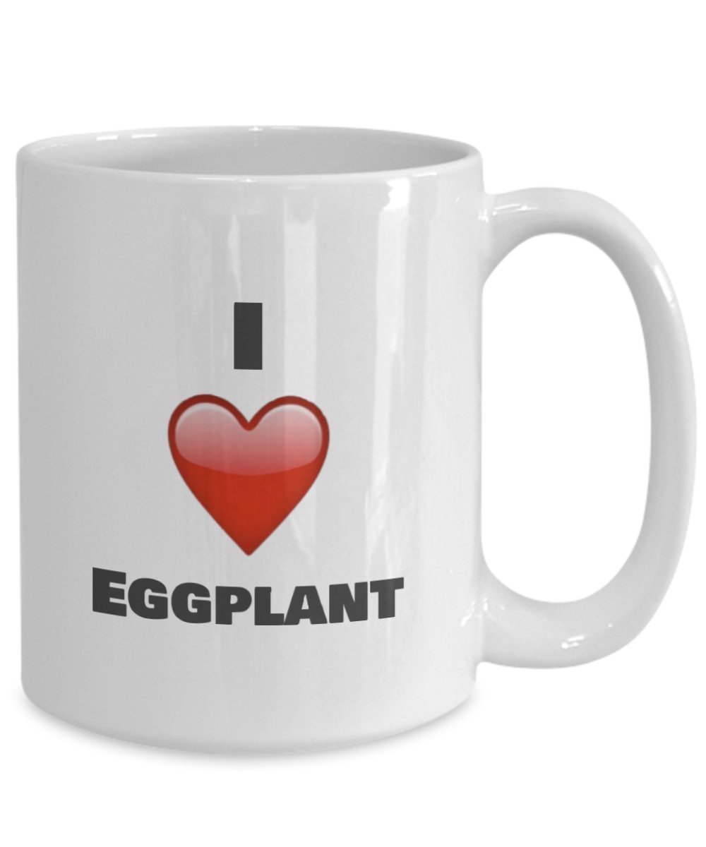 I Love Eggplant gifts Coffee mug