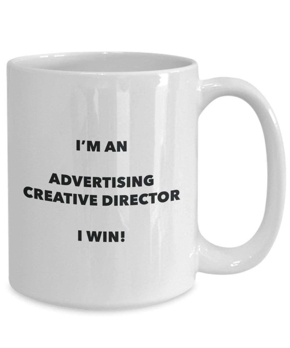 Werbung Creative Director Tasse – Ich bin ein Werbung Creative Director I Win. – Funny Kaffeetasse – Neuheit Geburtstag Weihnachten Gag Geschenke Idee 11oz weiß
