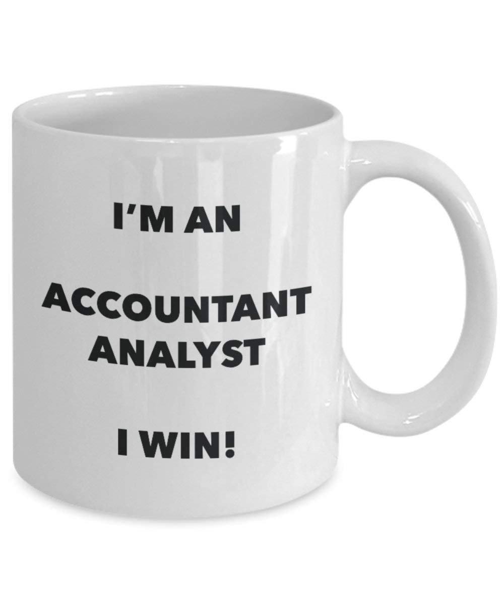 Buchhalter Analyst Tasse – Ich bin Buchhalter Analyst I Win. – Funny Kaffeetasse – Neuheit Geburtstag Weihnachten Gag Geschenke Idee 15oz weiß