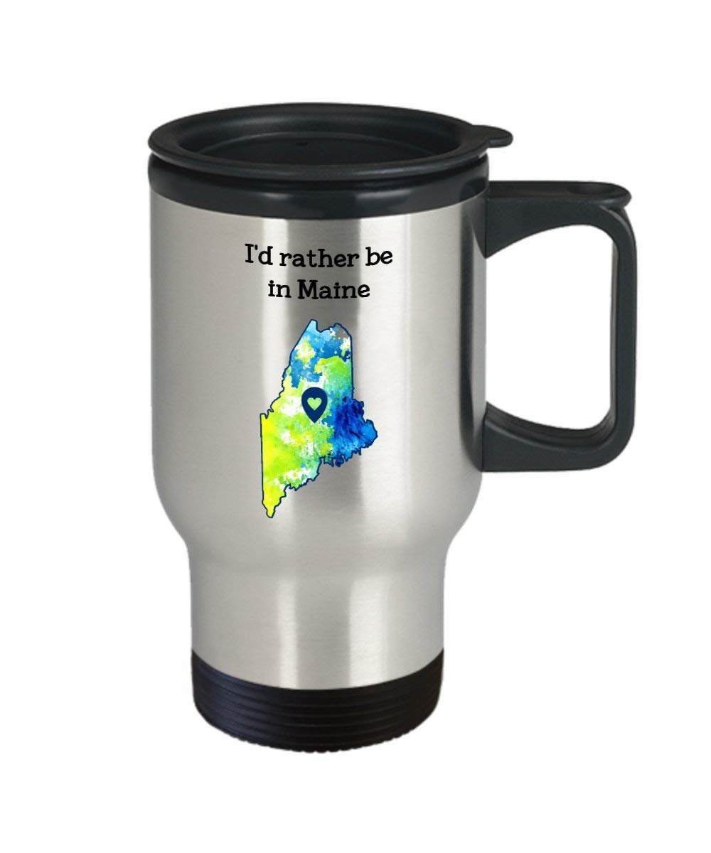 Tazza divertente con scritta “I'd Rather Be in Maine” (lingua italiana non garantita)