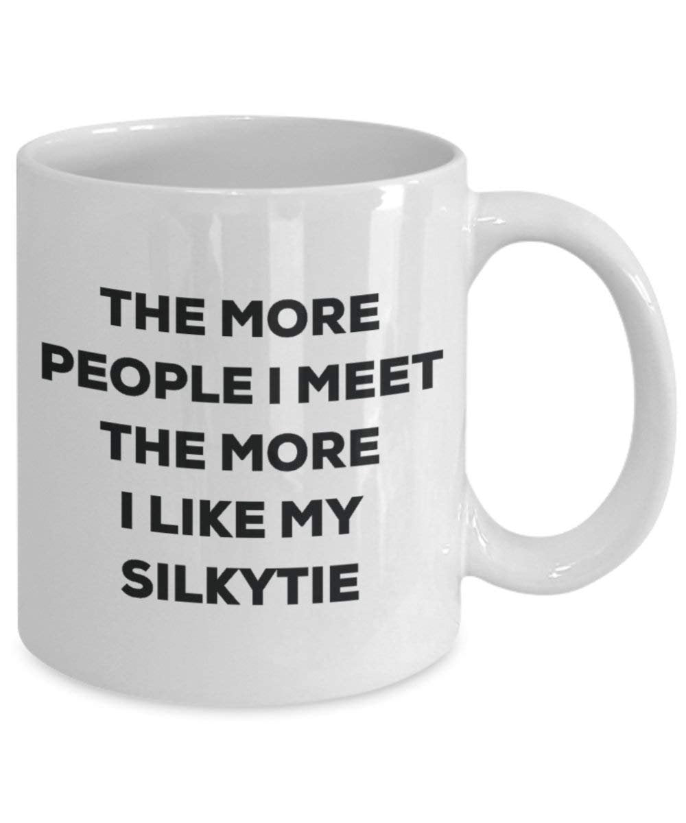 The more people i meet the more i Like My Silkytie mug – Funny Coffee Cup – Christmas Dog Lover cute GAG regalo idea 15oz Infradito colorati estivi, con finte perline