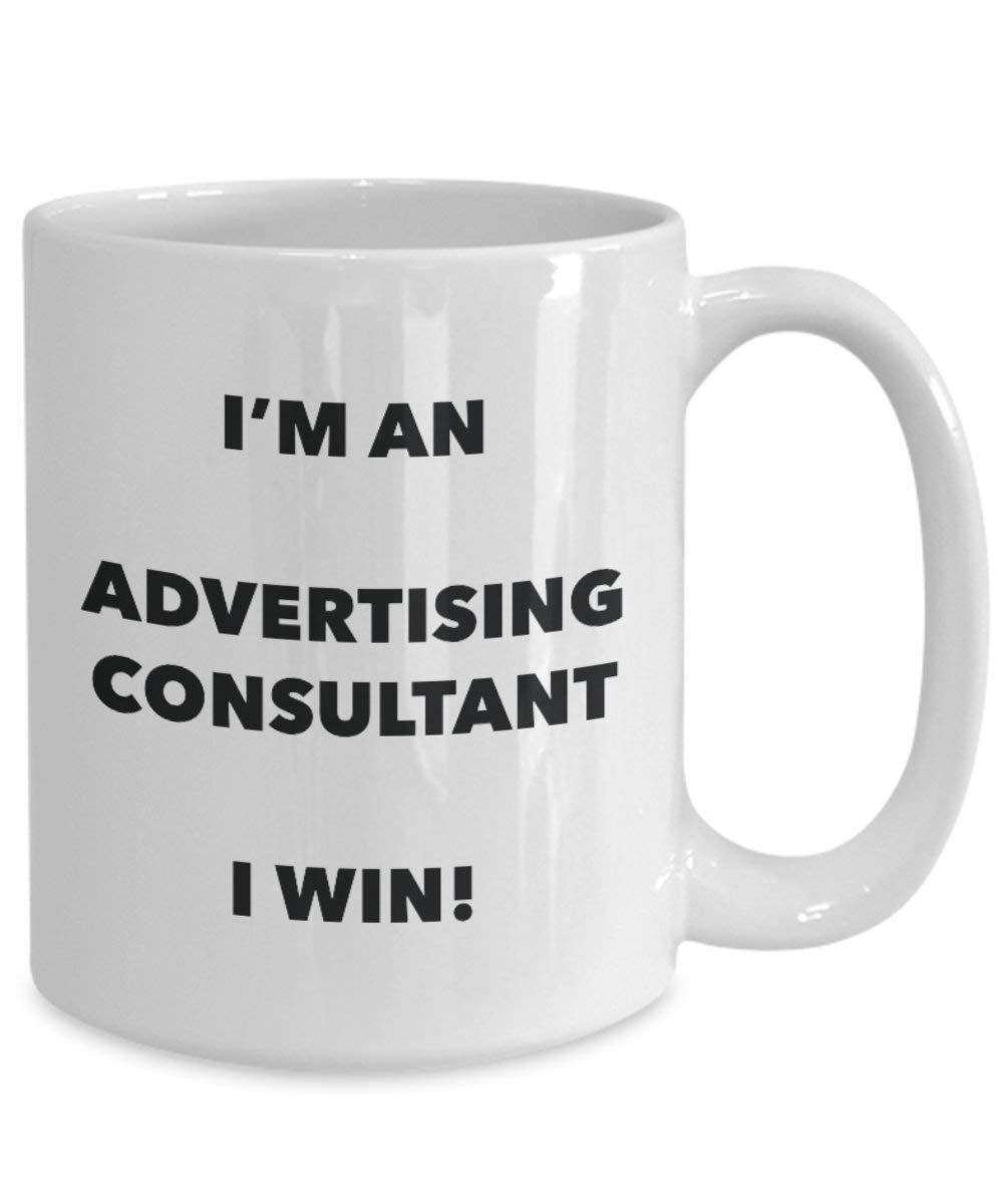 Werbung Berater Tasse – Ich bin ein Werbung Berater I Win. – Funny Kaffeetasse – Neuheit Geburtstag Weihnachten Gag Geschenke Idee