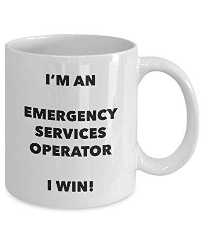 I'm an Emergency Services Operator Mug I Win - Funny Coffee Cup - Novelty Birthday Christmas Gag Gifts Idea