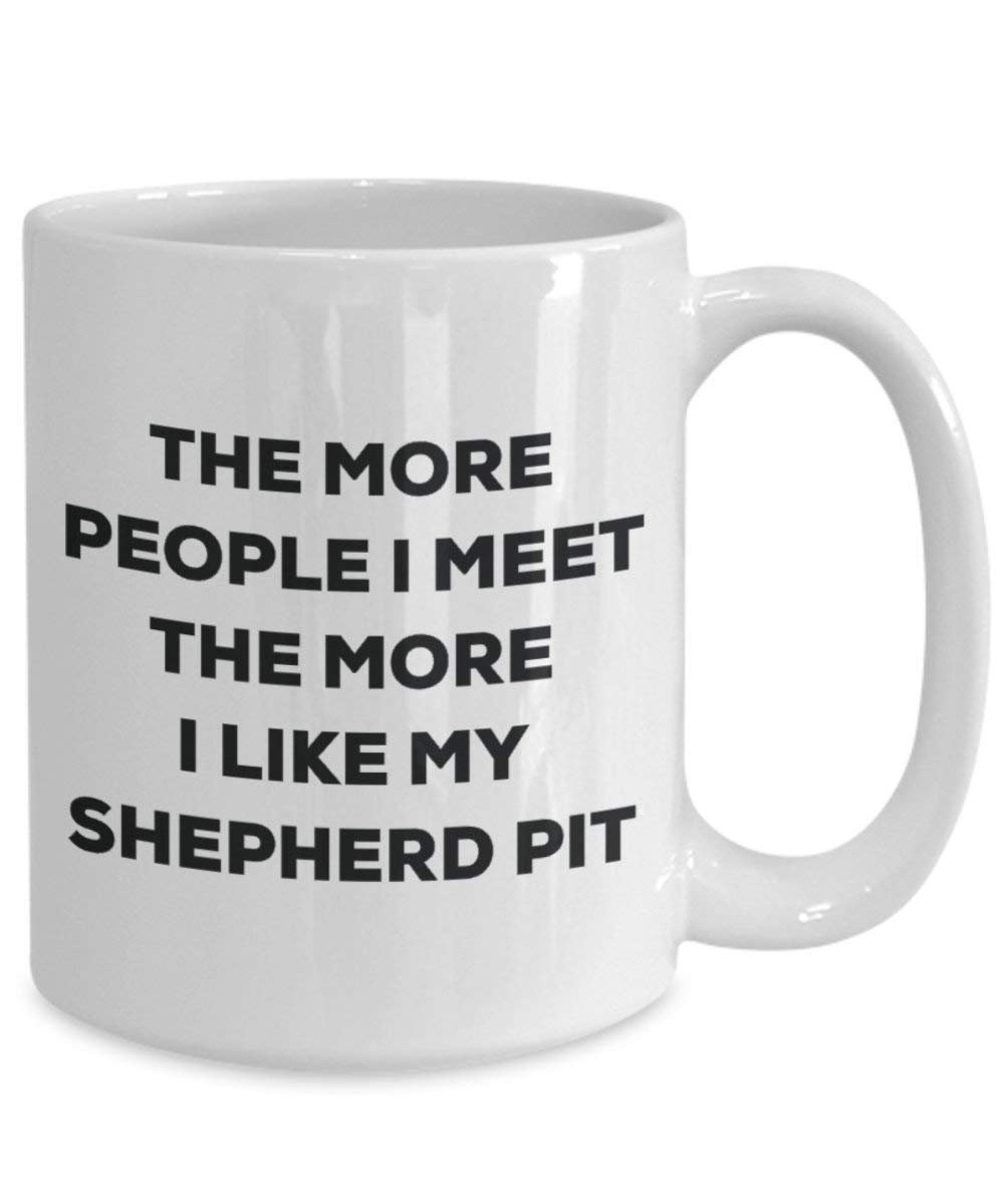 The more people i meet the more i Like My Shepherd Pit mug – Funny Coffee Cup – Christmas Dog Lover cute GAG regalo idea 11oz Infradito colorati estivi, con finte perline