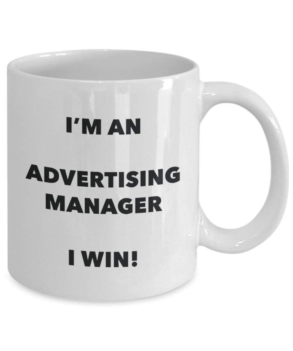 Werbung Manager Tasse – Ich bin ein Werbung Manager I Win. – Funny Kaffeetasse – Neuheit Geburtstag Weihnachten Gag Geschenke Idee 11oz weiß