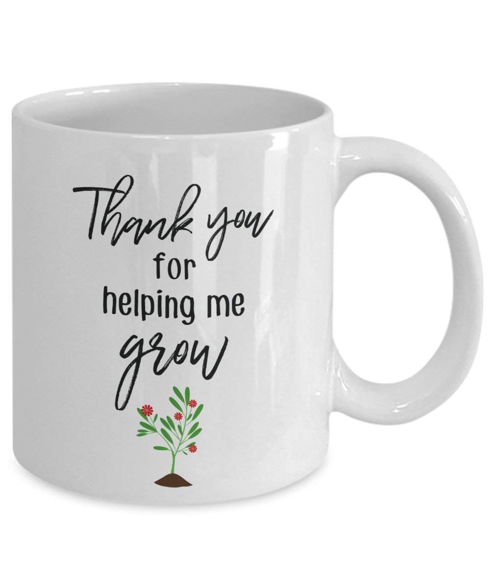 Thank You For Helping Me Grow Mug - Funny Tea Hot Cocoa Coffee Cup - Novelty Birthday Christmas Anniversary Gag Gifts Idea