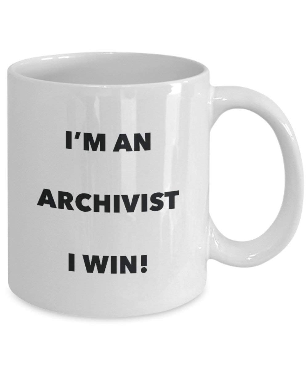 Archivist Mug - I'm an Archivist I win! - Funny Coffee Cup - Novelty Birthday Christmas Gag Gifts Idea