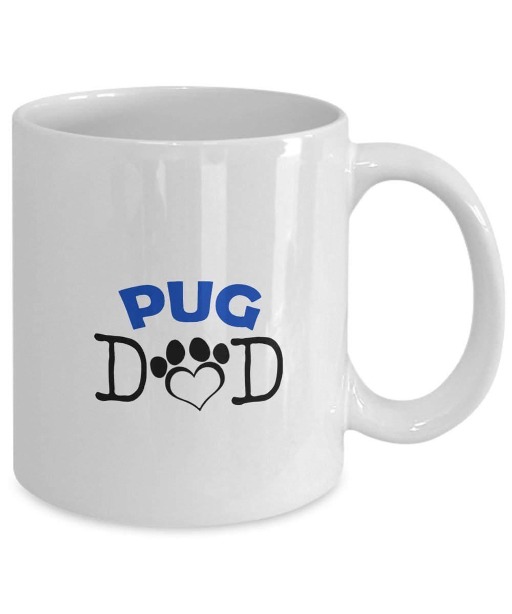 Funny Pug Couple Mug - Pug Dad - Pug Mom - Pug Lover Gifts - Unique Ceramic Gifts Idea (Mom)