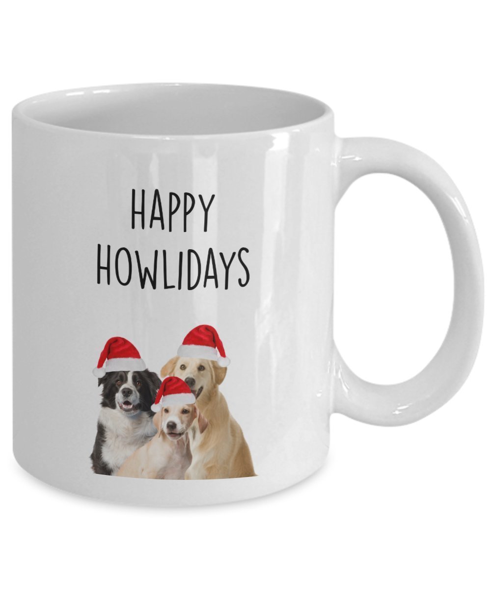 Happy Howlidays Mug - Funny Tea Hot Cocoa Coffee Cup - Novelty Birthday Gift Idea