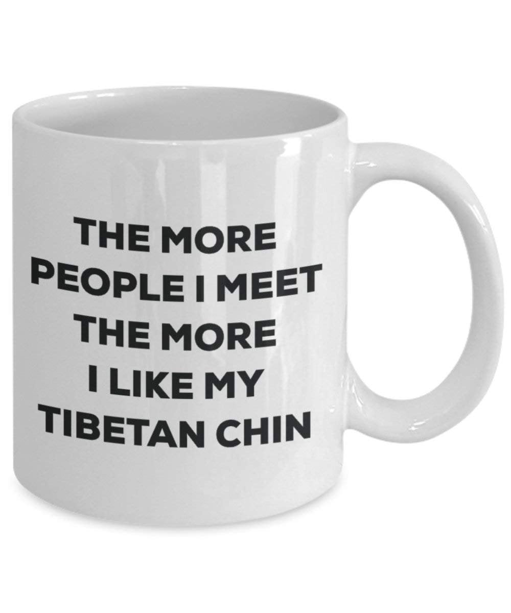 The more people i meet the more i Like My tibetano chin mug – Funny Coffee Cup – Christmas Dog Lover cute GAG regalo idea 15oz Infradito colorati estivi, con finte perline