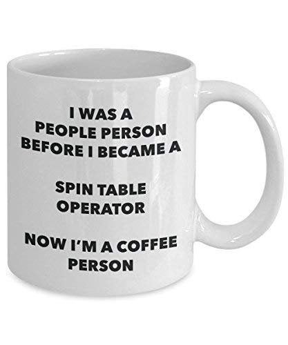 Spin Table Operator Coffee Person Mug - Funny Tea Cocoa Cup - Birthday Christmas Coffee Lover Cute Gag Gifts Idea