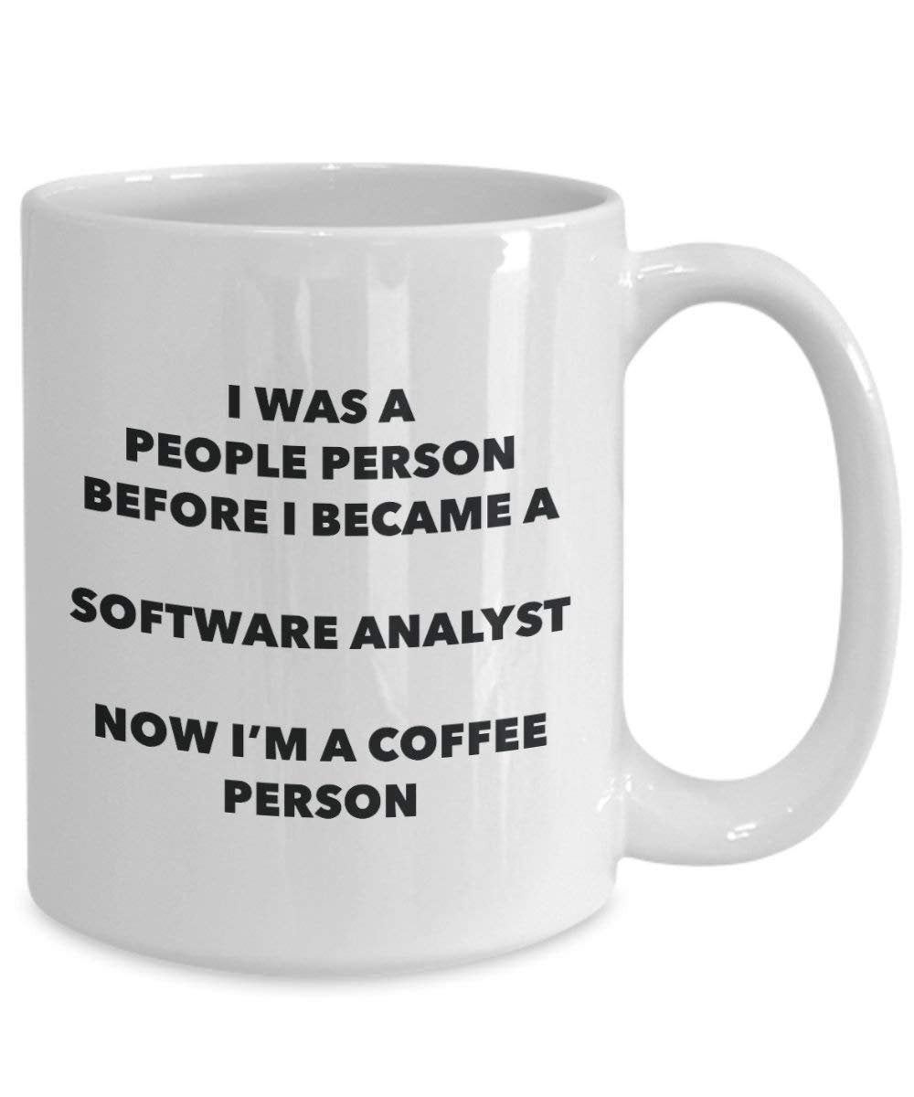 Software Analyst Kaffee Person Tasse – Funny Tee Kakao-Tasse – Geburtstag Weihnachten Kaffee Lover Cute Gag Geschenke Idee 11oz weiß